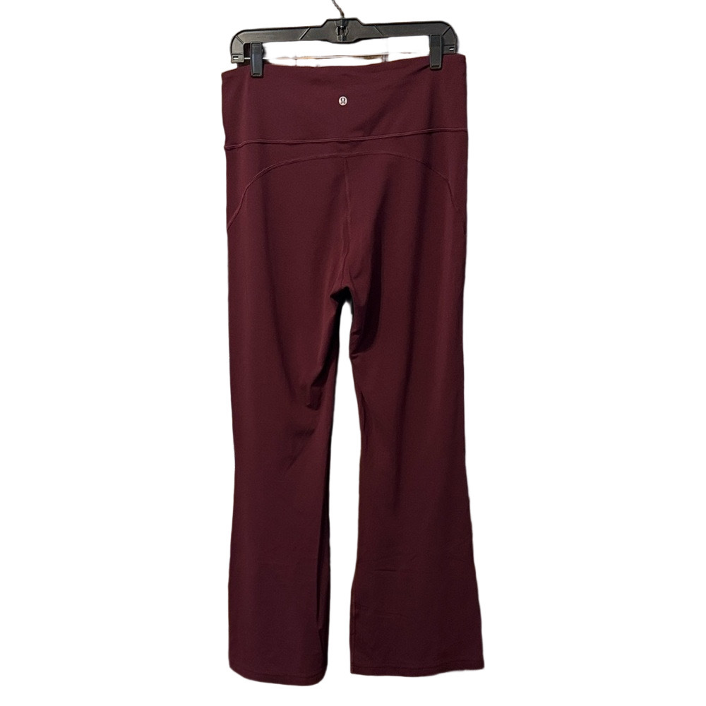 Lululemon Athletica Groove Nulu Super-High-Rise Burgundy Flared Pants Size 14 - Picture 5 of 6